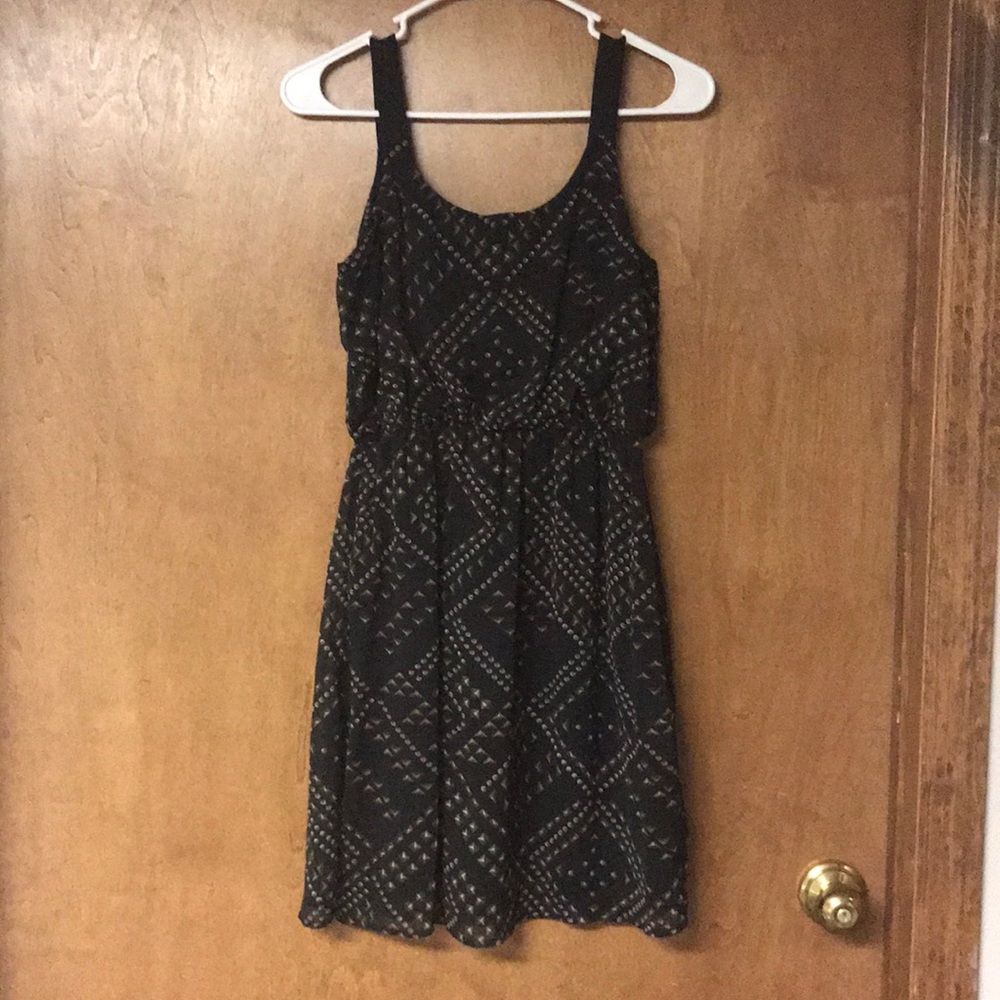 Black and gold spring dress